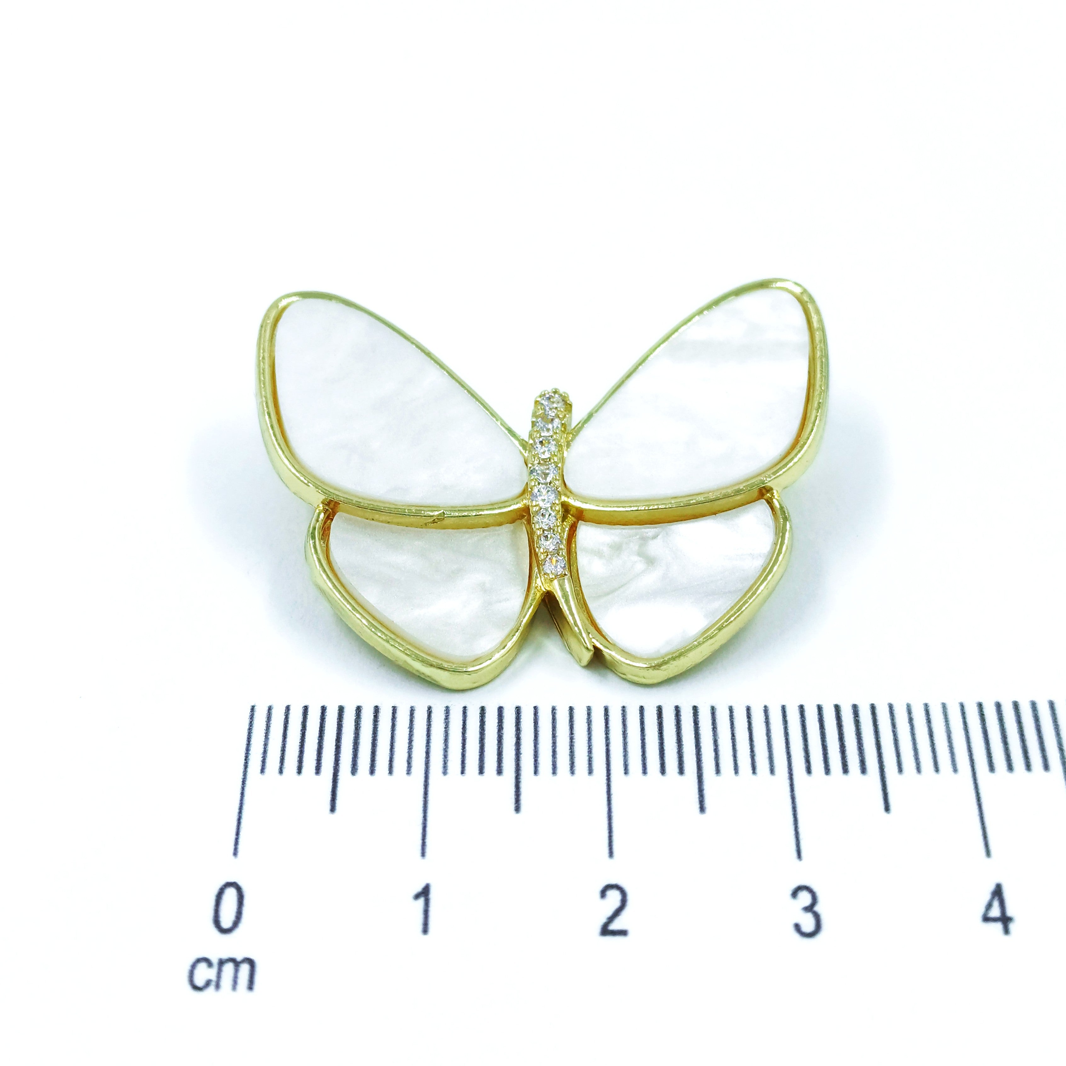 Broche mariposa nacar