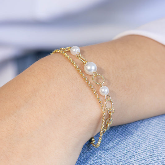 Pulsera tres perlas