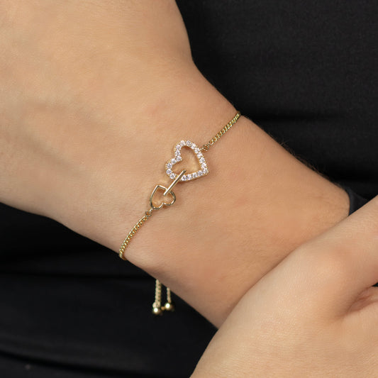 Pulsera dos corazones