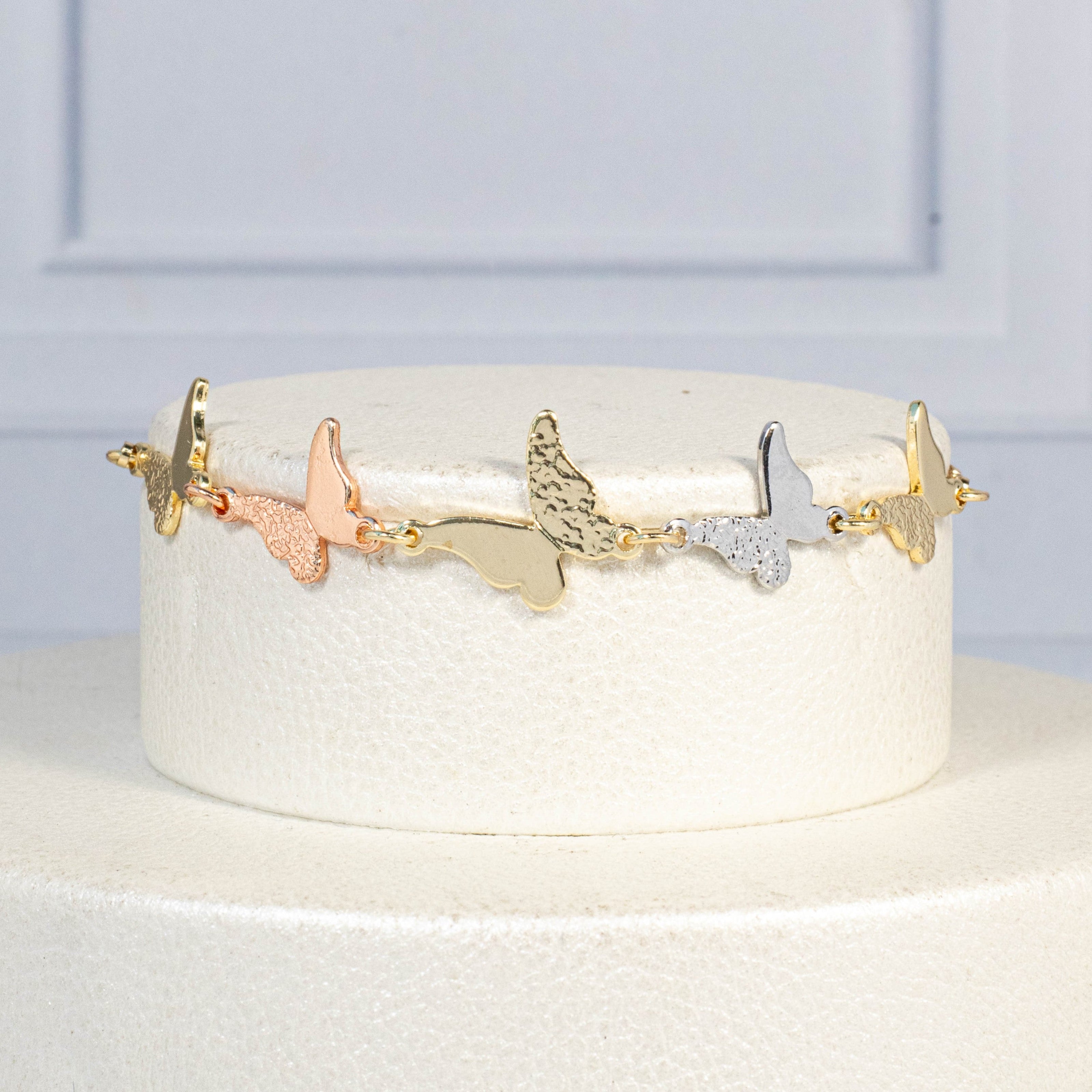 Pulsera tres oros mariposas