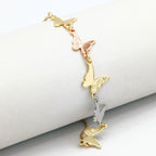 Pulsera tres oros mariposas