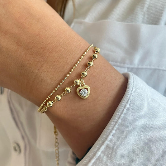 Pulsera doble balines