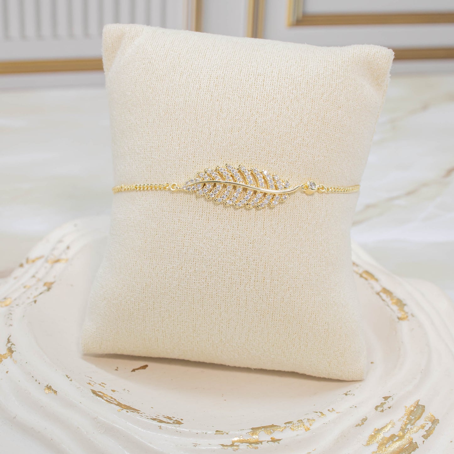 Pulsera espiga microzircon