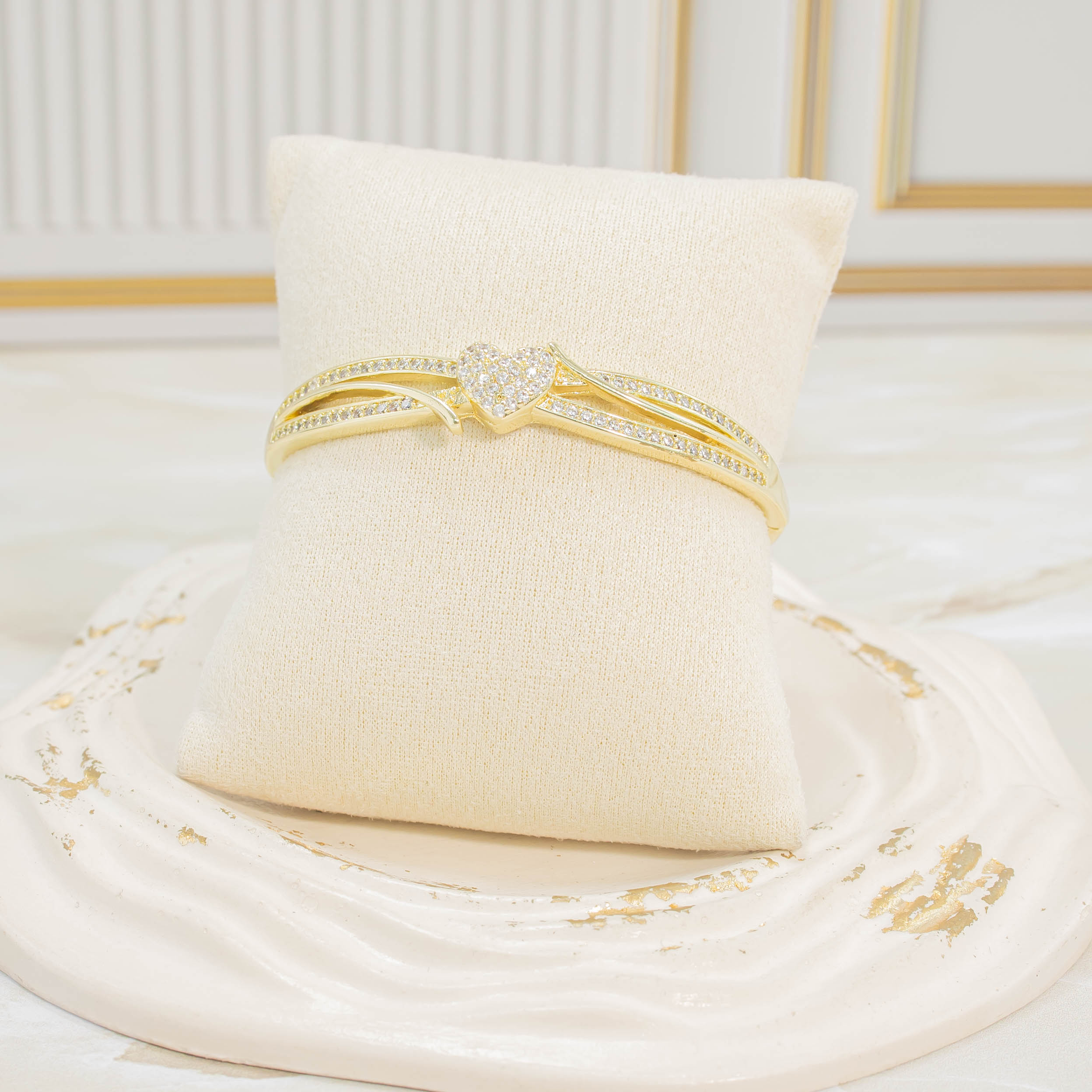 Pulsera corazón microzircon