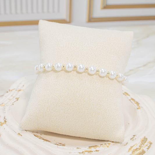 Pulsera graduable perlas