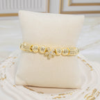 Pulsera flor-barril microzircón