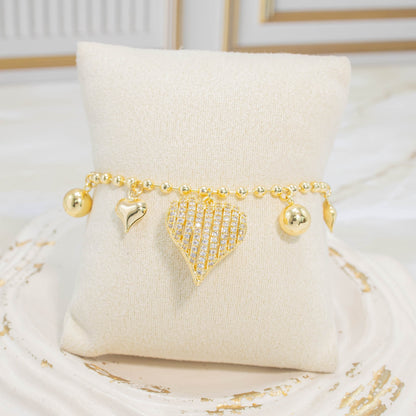 Pulsera maxi corazón microzircon