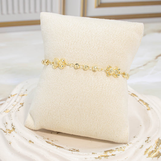 Pulsera balín diamantado osito