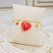 Pulsera maxi corazón rojo