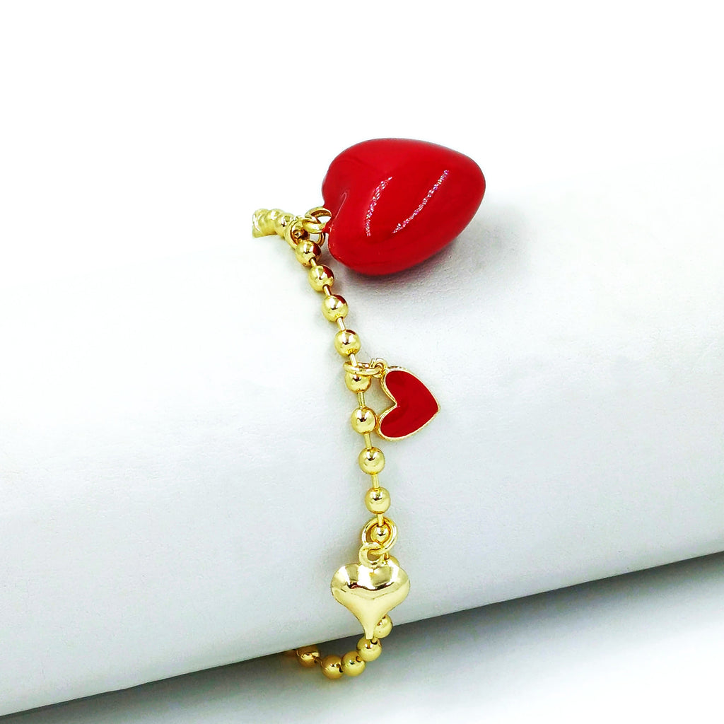 Pulsera maxi corazón rojo