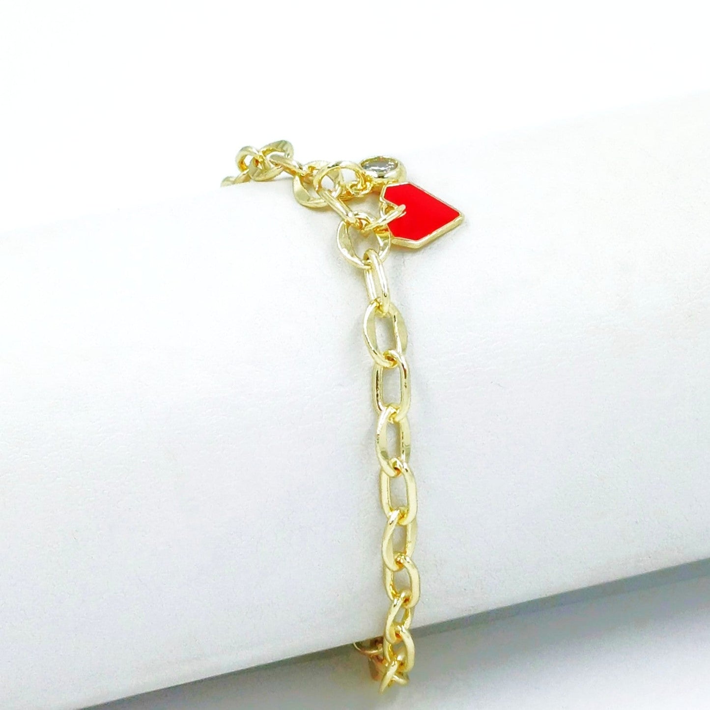 Pulsera eslabones corazón