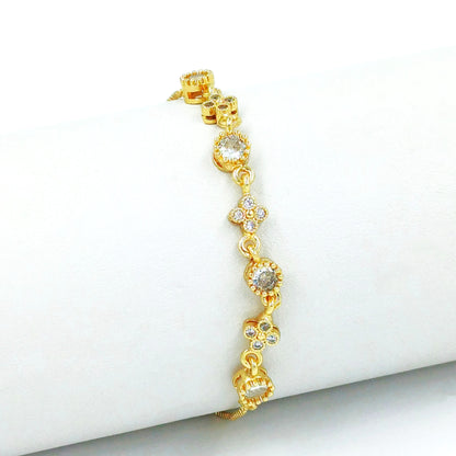 Pulsera graduable zircón