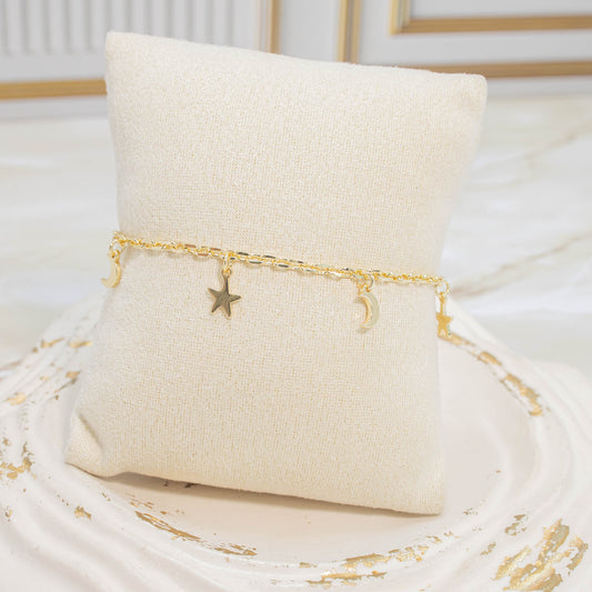 Pulsera luna-estrella