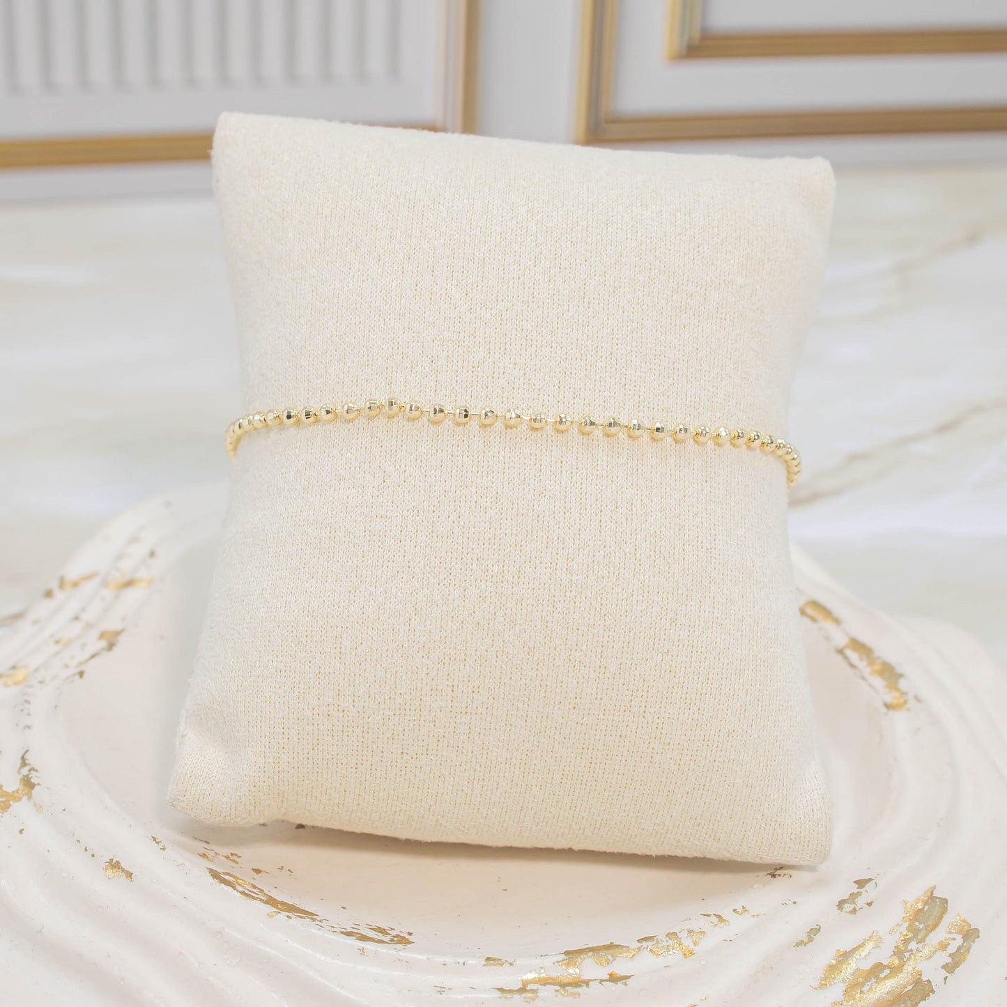 Pulsera balín diamantado