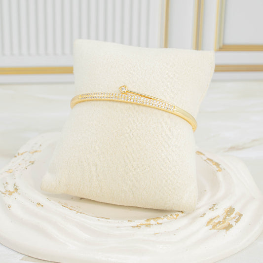 Pulsera aro microzircón flecha