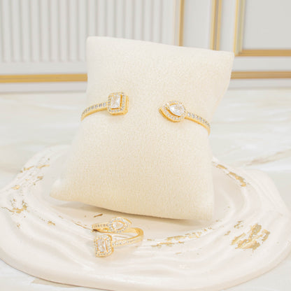 Pulsera + anillo set diamante