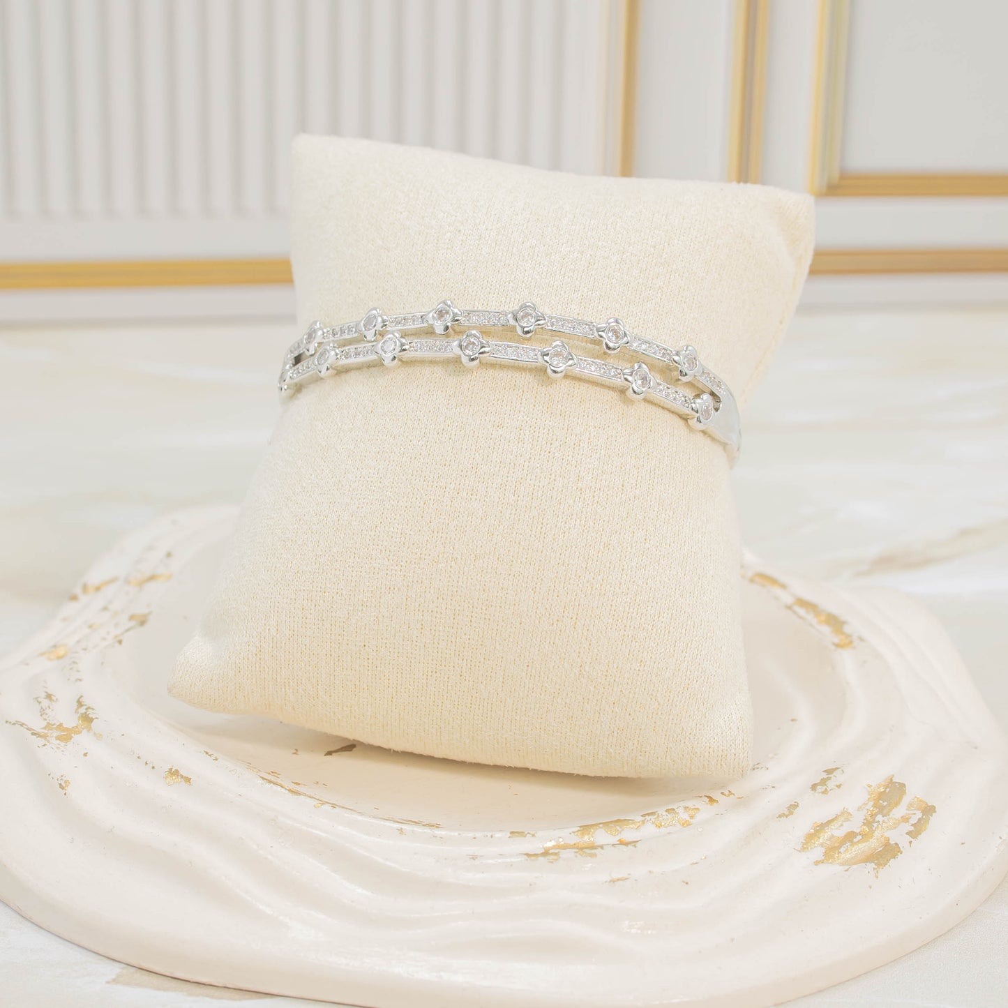 Pulsera aro zircones P