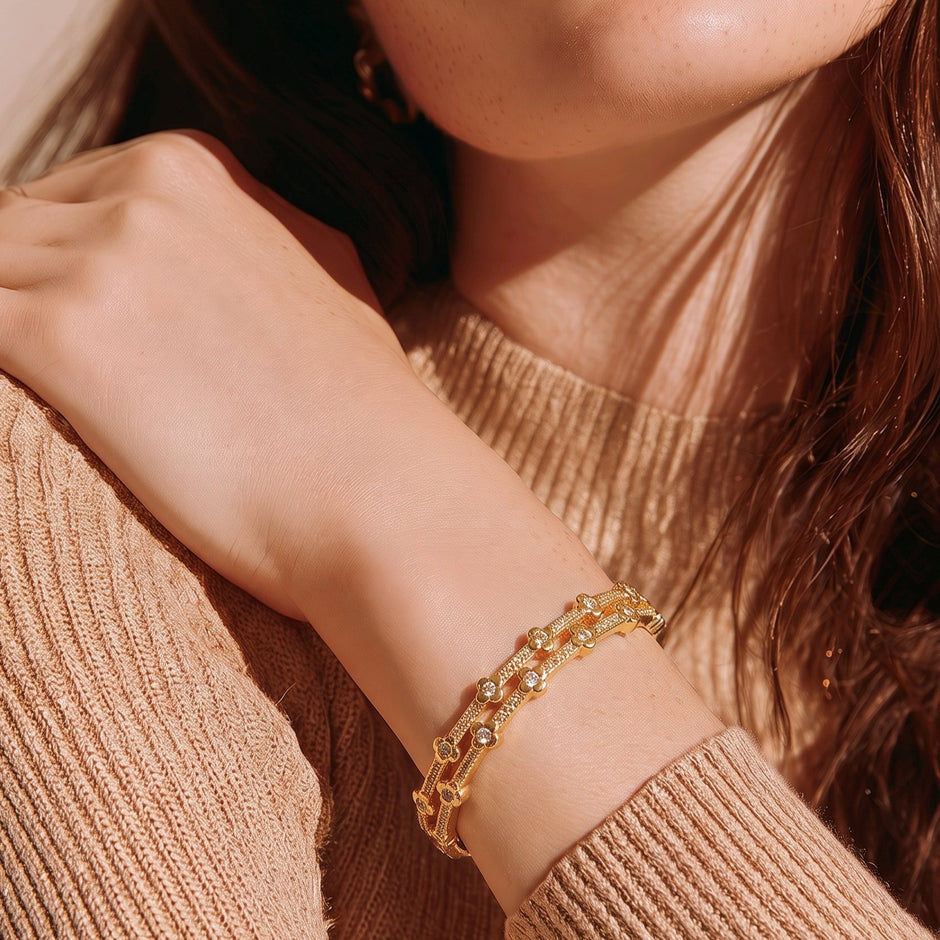 Pulsera aro microzircón