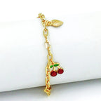 Pulsera cerezas corazón