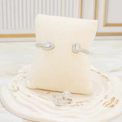 Pulsera + anillo set diamante P