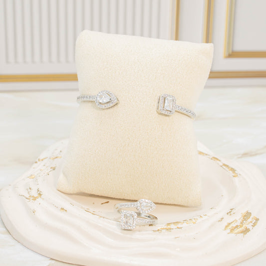 Pulsera + anillo set diamante P