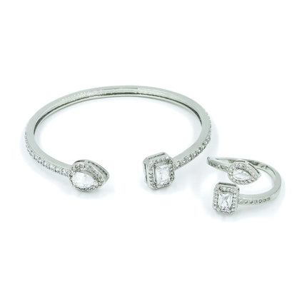 Pulsera + anillo set diamante P