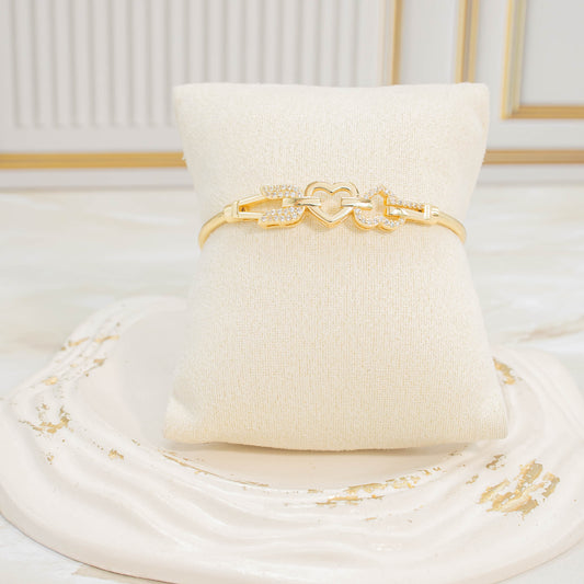 Pulsera aro corazón  unido