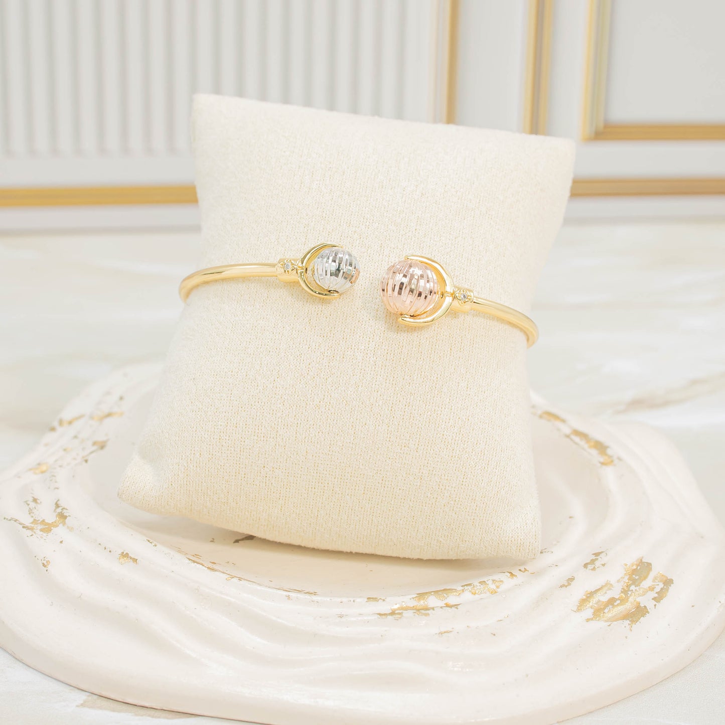 Pulsera aro bolón 3 oros