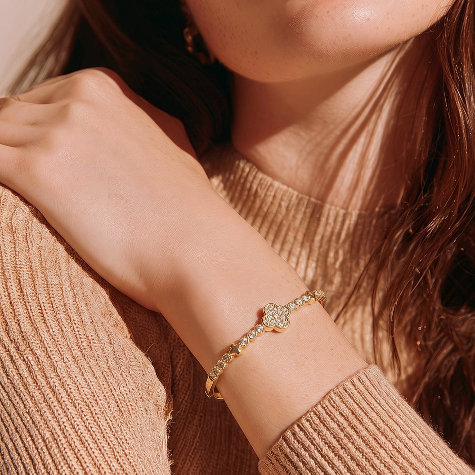 Pulsera aro zircon van cleef