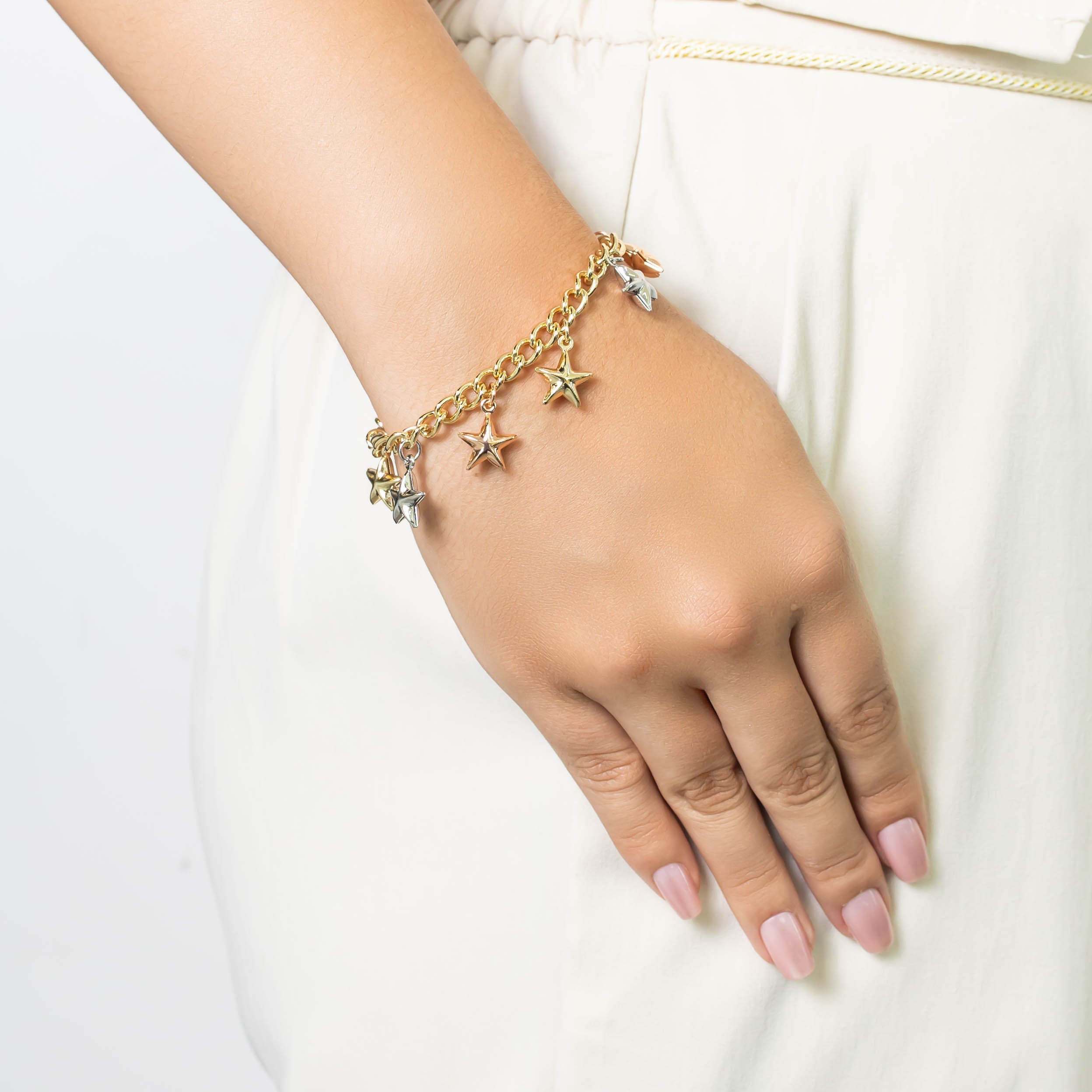 Pulsera 3 oros estrellas
