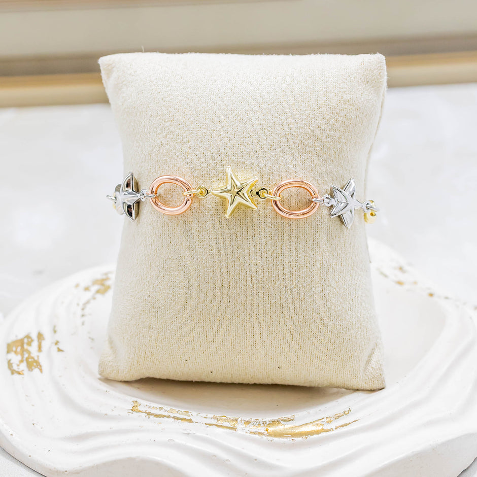 Pulsera 3 oros estrellas