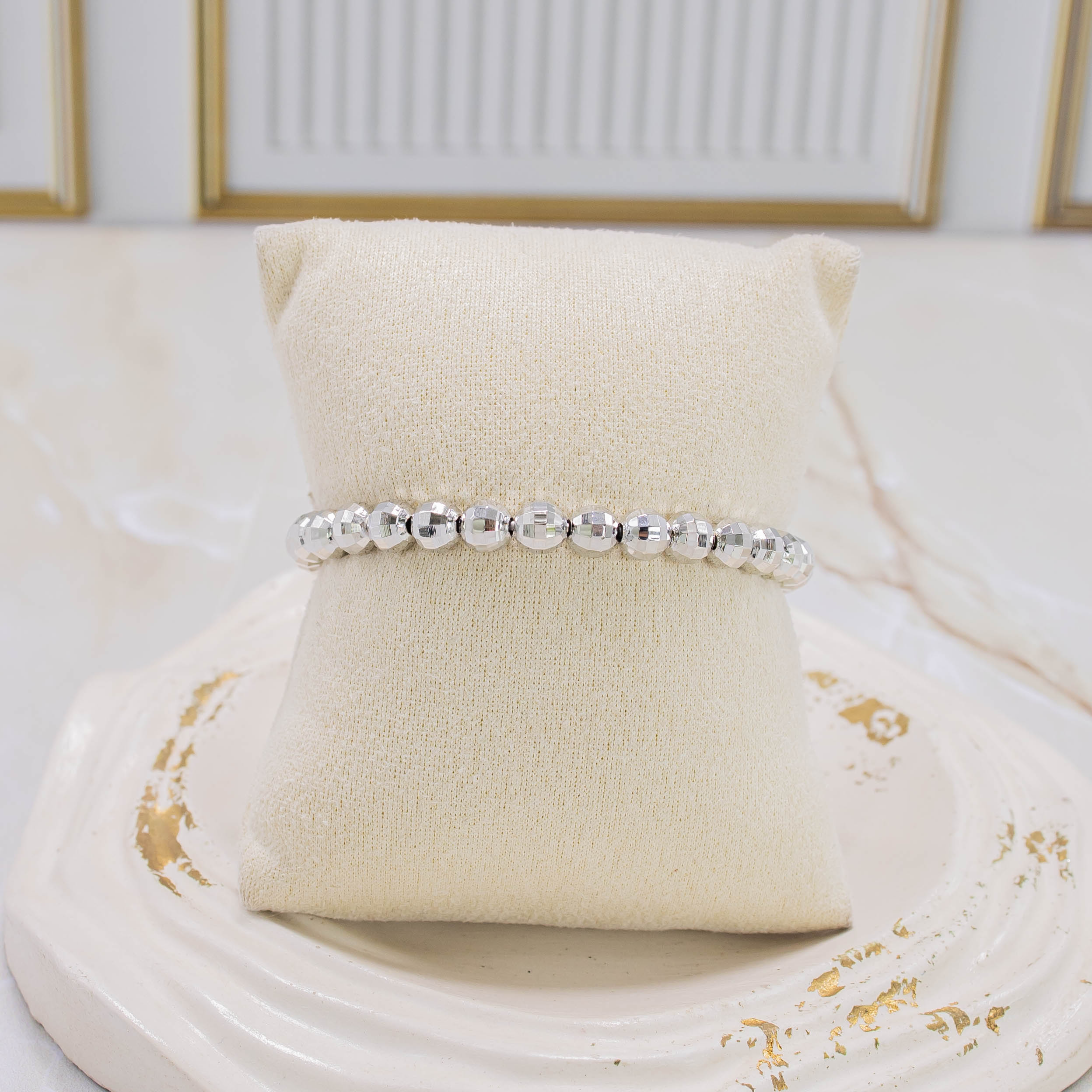 Pulsera balín diamantado P