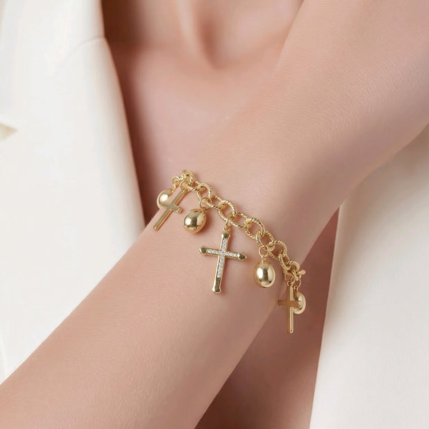 Pulsera dijes cruces