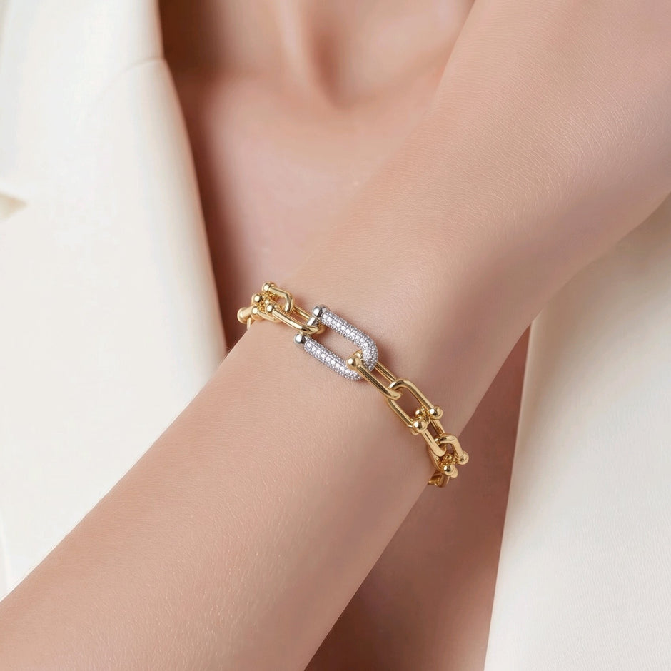 Pulsera tifany 2 oros