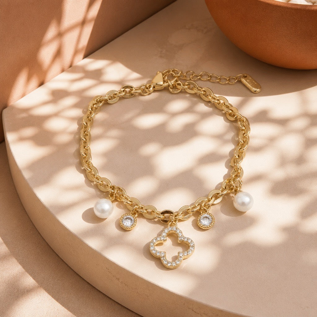 Pulsera van cleef perlas