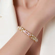 Pulsera aro flores esmaltadas