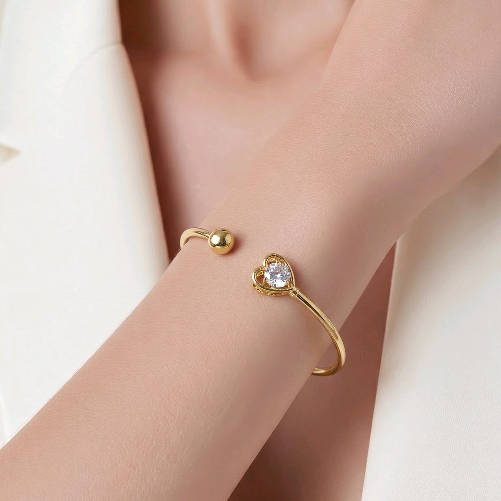Pulsera aro corazón