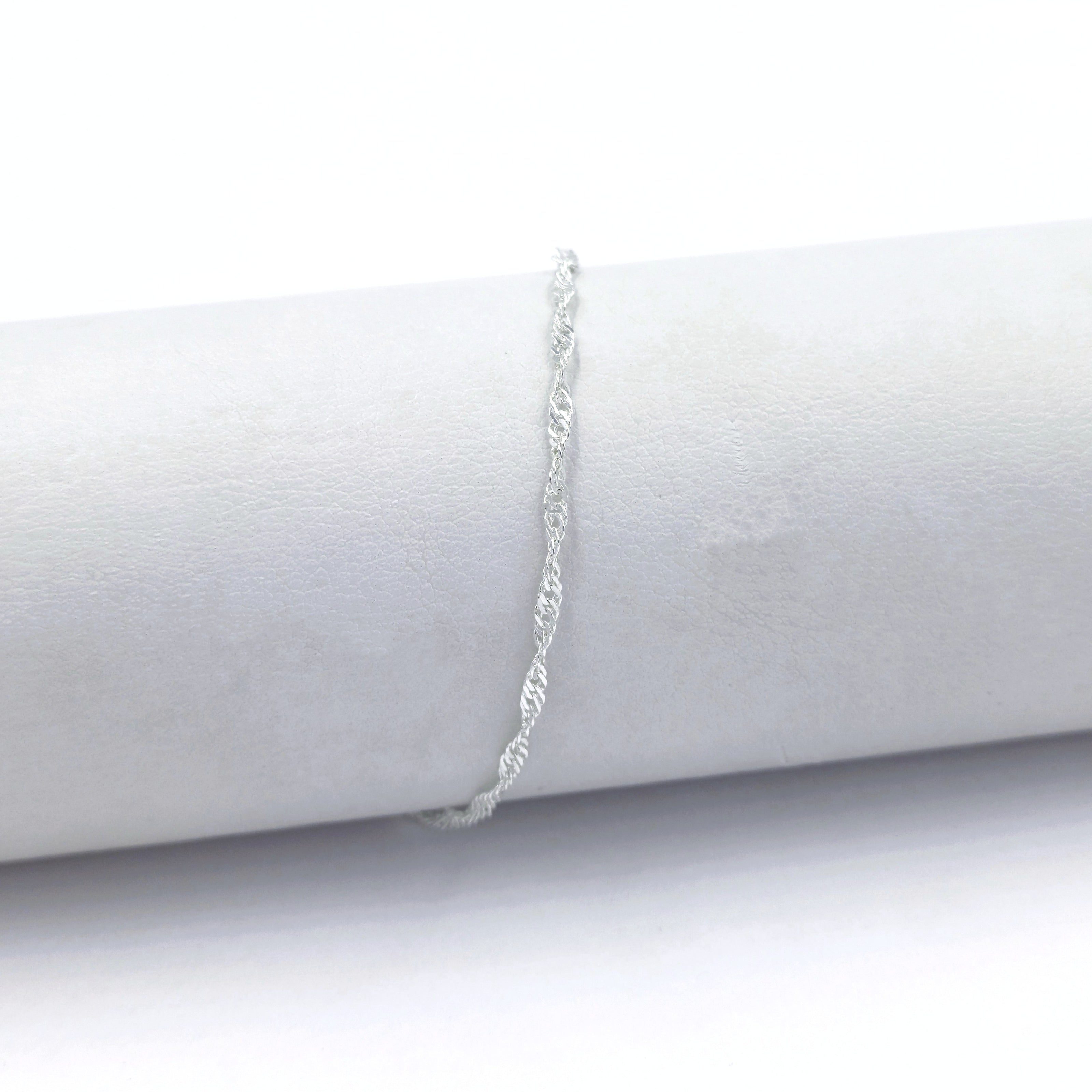 Pulsera singapur baño de plata