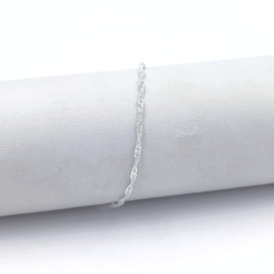 Pulsera singapur baño de plata
