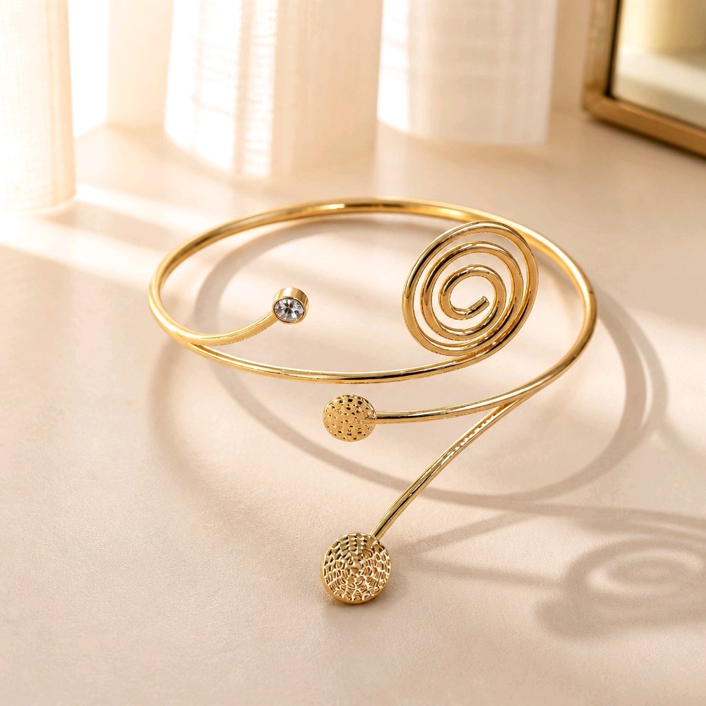 Pulsera brazalete espiral