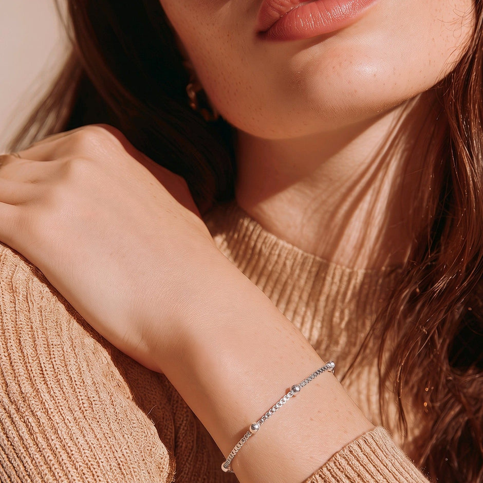 Pulsera baño de plata