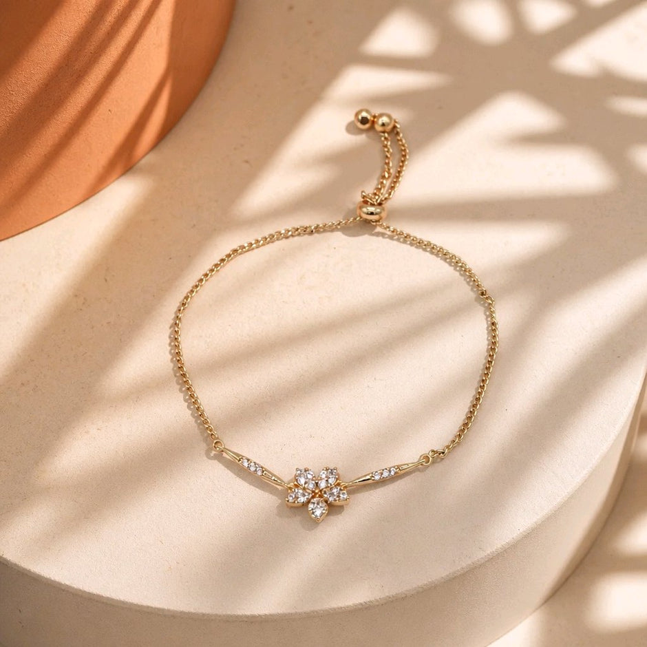 Pulsera graduable flor