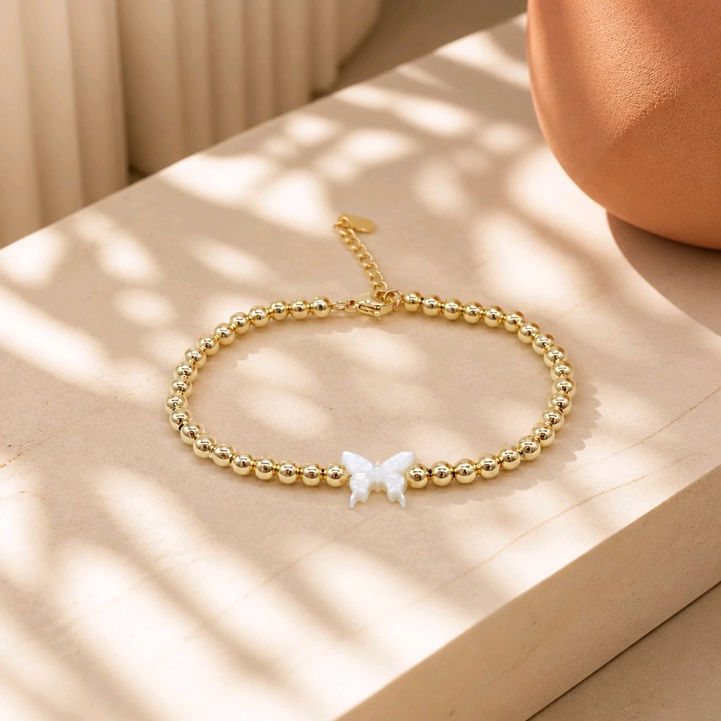 Pulsera mariposa cerámica