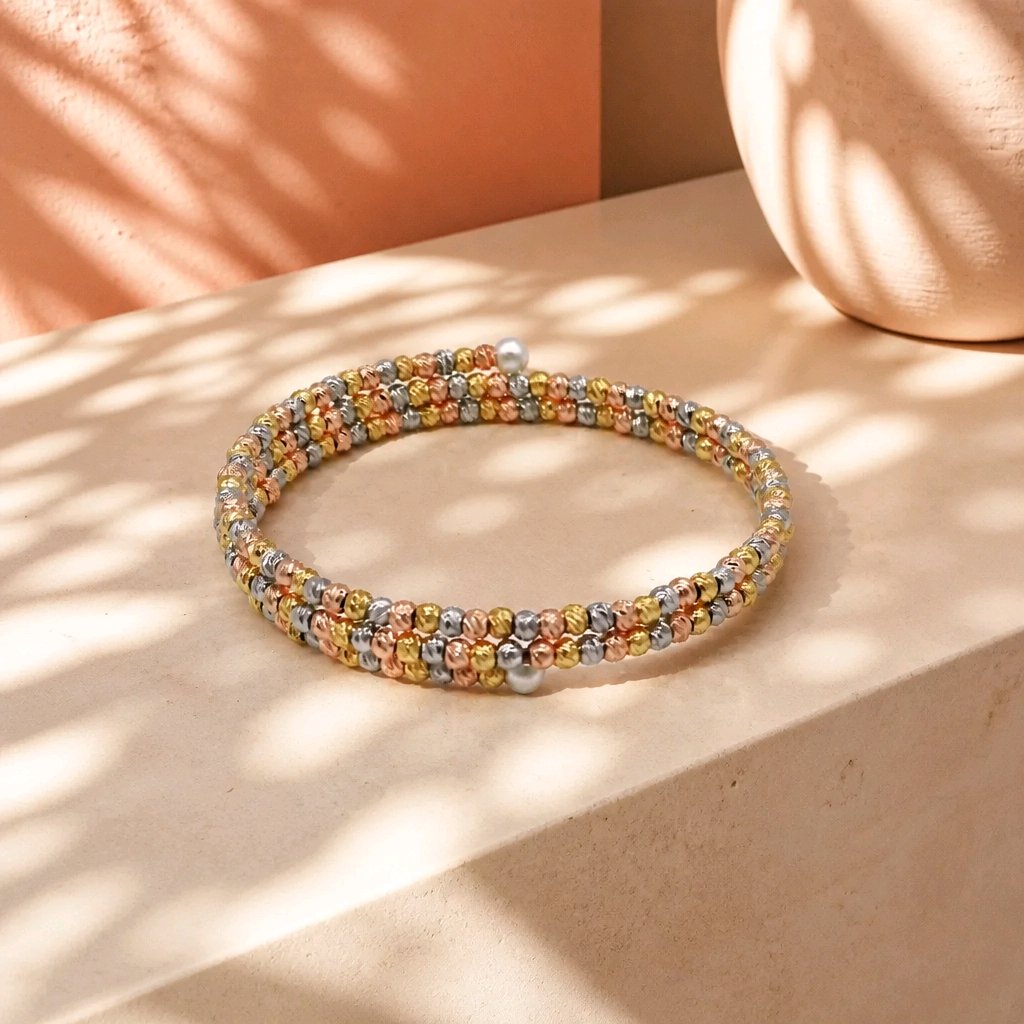 Pulsera espiral 3 oros