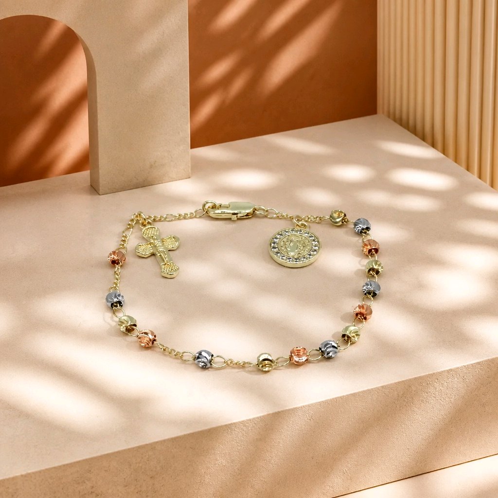 Pulsera denario 3 oros