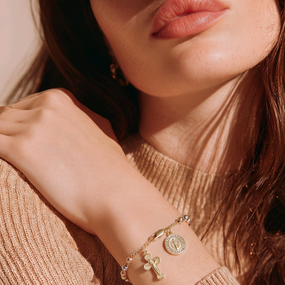 Pulsera denario 3 oros