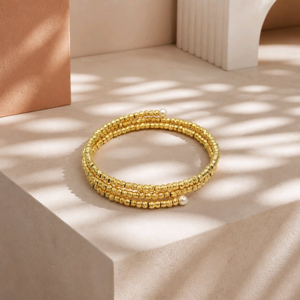 Pulsera espiral bañin diamantado