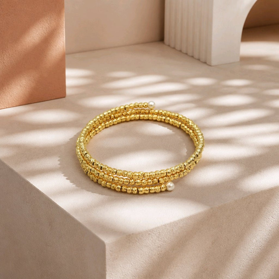 Pulsera espiral bañin diamantado