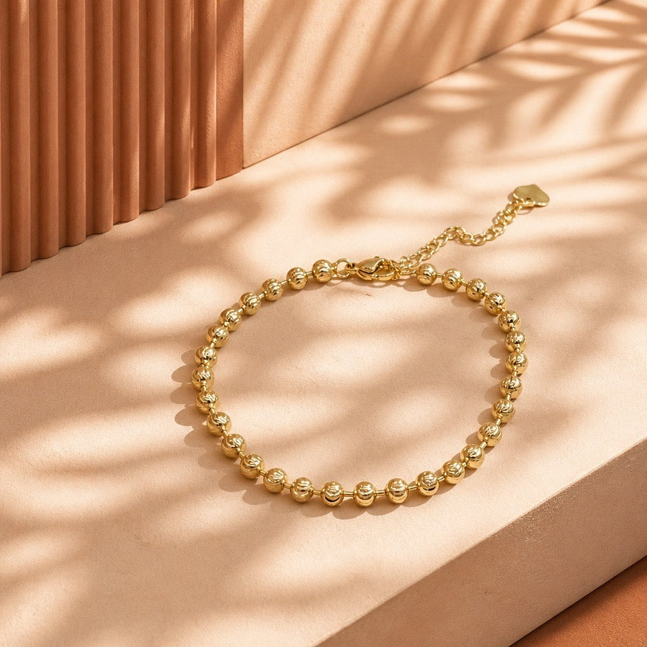 Pulsera balín diamantado