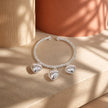 Pulsera aro corazones baño de plata